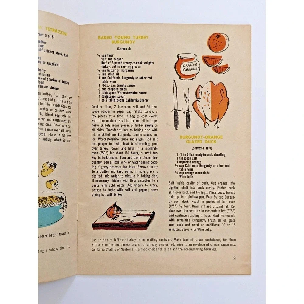 Vintage 1967 California Wine Cookery and Drinks Recipe Booklet Mid Century Bar